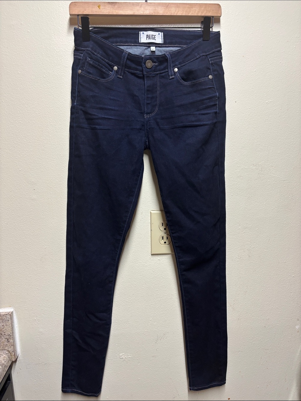 PAIGE Peg Super Skinny Dark Wash Jeans womens 27